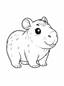 Capybara coloring page - picture 23