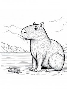 Capybara coloring page - picture 31