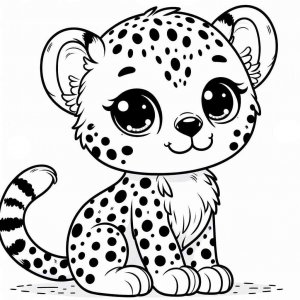 Cheetah coloring page - picture 10
