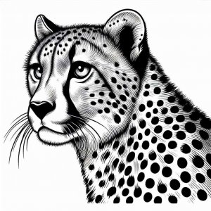 Cheetah coloring page - picture 13