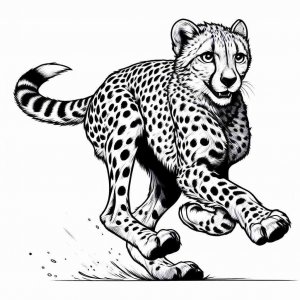 Cheetah coloring page - picture 15