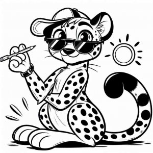 Cheetah coloring page - picture 16