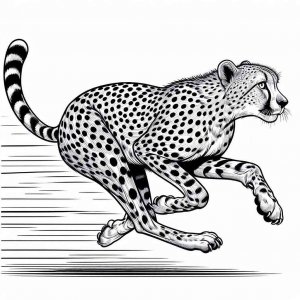 Cheetah coloring page - picture 2