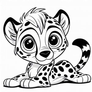 Cheetah coloring page - picture 5