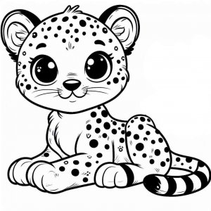 Cheetah coloring page - picture 9