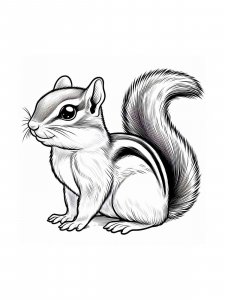 Chipmunk coloring page - picture 14