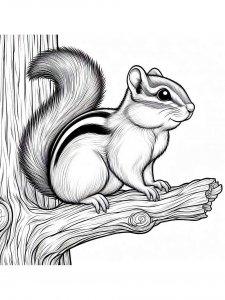 Chipmunk coloring page - picture 15