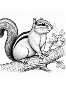 Chipmunk coloring page - picture 19