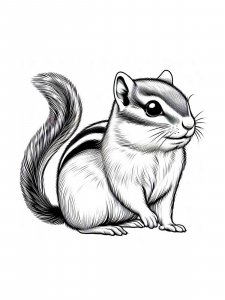 Chipmunk coloring page - picture 20