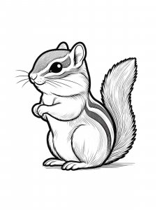 Chipmunk coloring page - picture 24