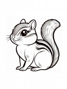 Chipmunk coloring page - picture 25