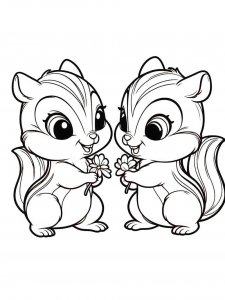 Chipmunk coloring page - picture 26