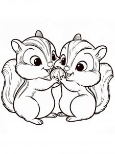 Chipmunk coloring page - picture 27
