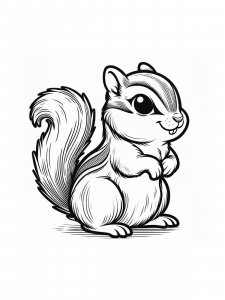 Chipmunk coloring page - picture 28