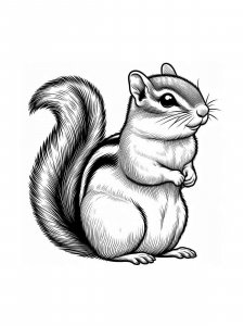 Chipmunk coloring page - picture 29
