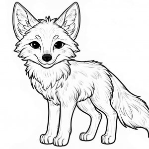 Coyote coloring page - picture 1