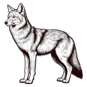 Coyote coloring page - picture 19