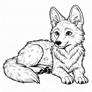 Coyote coloring page - picture 2