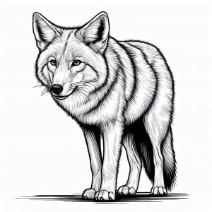 Coyote coloring page - picture 4