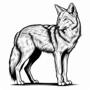 Coyote coloring page - picture 7