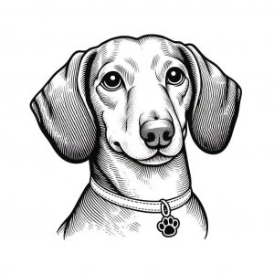 Dachshund coloring page - picture 1