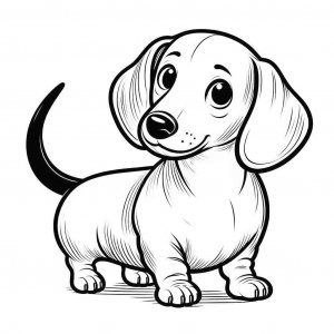 Dachshund coloring page - picture 10