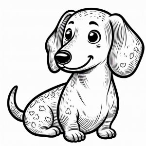 Dachshund coloring page - picture 11
