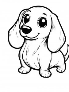Dachshund coloring page - picture 12