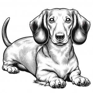 Dachshund coloring page - picture 15