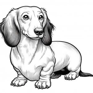 Dachshund coloring page - picture 17