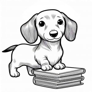 Dachshund coloring page - picture 2