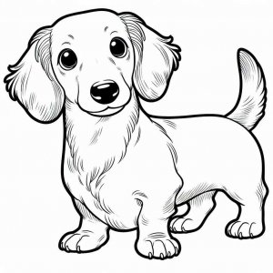 Dachshund coloring page - picture 3