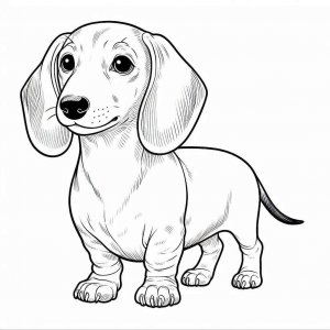 Dachshund coloring page - picture 4