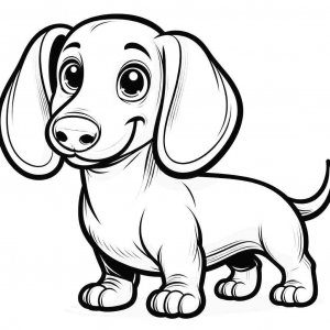Dachshund coloring page - picture 5
