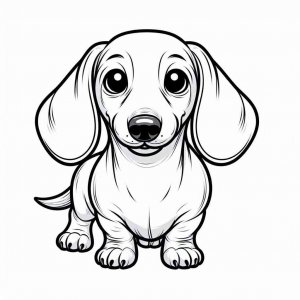 Dachshund coloring page - picture 6