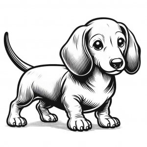Dachshund coloring page - picture 7