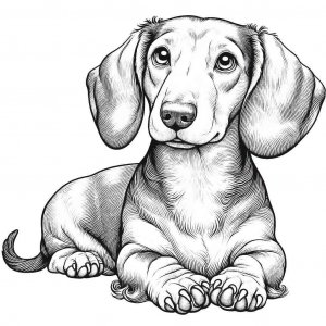 Dachshund coloring page - picture 8