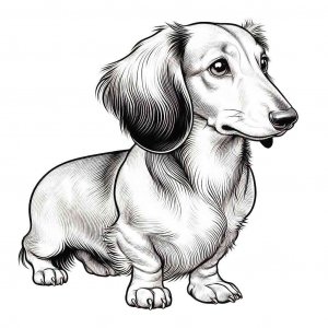 Dachshund coloring page - picture 9