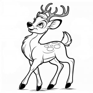 Deer coloring page - picture 11