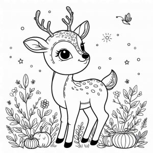 Deer coloring page - picture 14