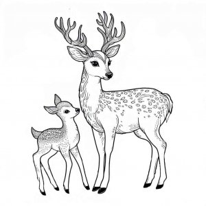 Deer coloring page - picture 15