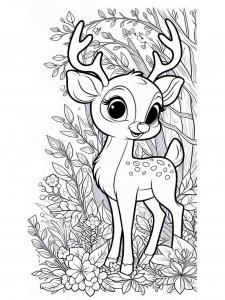 Deer coloring page - picture 16