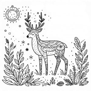 Deer coloring page - picture 17