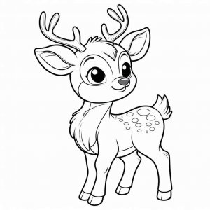 Deer coloring page - picture 18