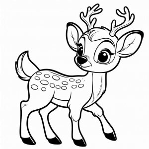 Deer coloring page - picture 19