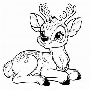 Deer coloring page - picture 3