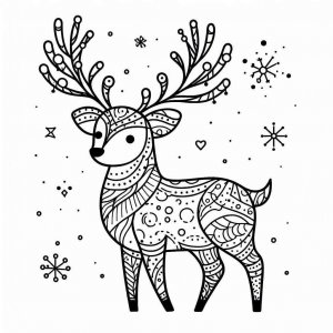 Deer coloring page - picture 6