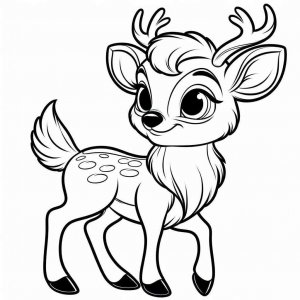 Deer coloring page - picture 7