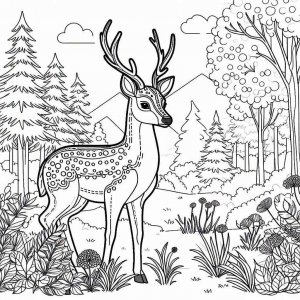 Deer coloring page - picture 8