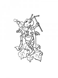 Grasshopper coloring page - picture 21